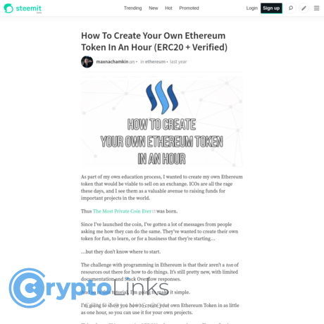 How To Create Your Own Ethereum