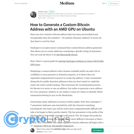 How to Generate a Custom Bitcoin