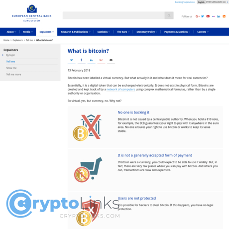 ECB – What is bitcoin?