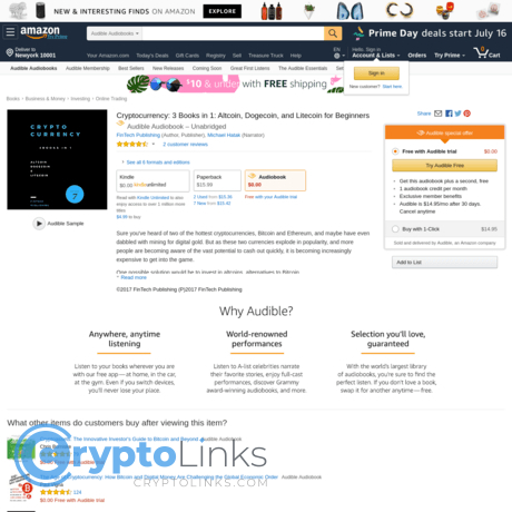 Cryptocurrency: 3 Books in 1: Altcoin, Dogecoin, and Litecoin for Beginners