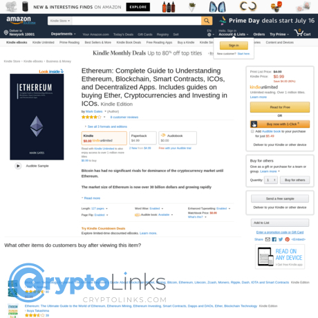 Ethereum: Complete Guide to Understanding Ethereum, Blockchain, Smart Contracts, ICOs, and Decentralized Apps. Includes guides on buying Ether,