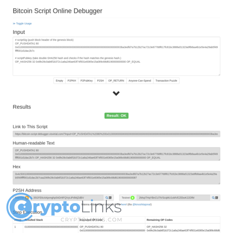 Bitcoin Script Online Debugger