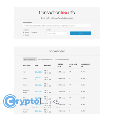 transaction fee info